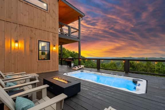 Swim Spa · Fall Mountain Views · Game Room - Image 1
